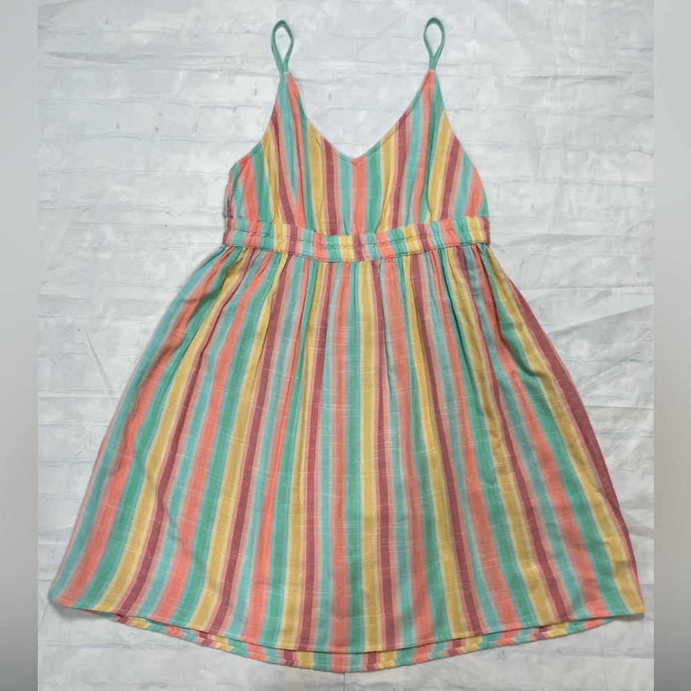 O’Neill Kenzie Striped Summer Sun Dress Women’s Size M Coastal Beach Surfer Girl - Picture 16 of 16